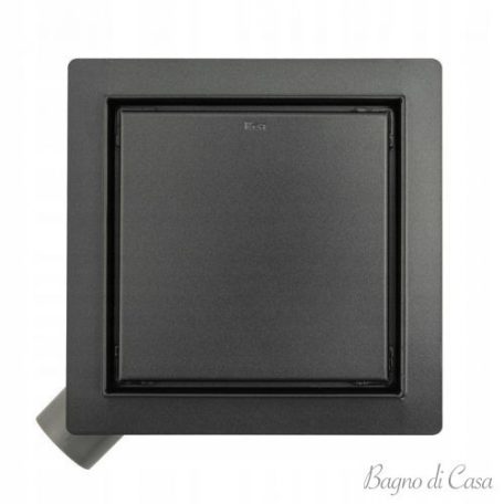 Neo 15x15 BLACK padlóösszefolyó kétoldalas burkolható/fekete fém