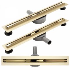   Neo Slim Mirror L. GOLD Pro padlóösszefolyó vonal 50-100 cm alacsony beépitési magasság